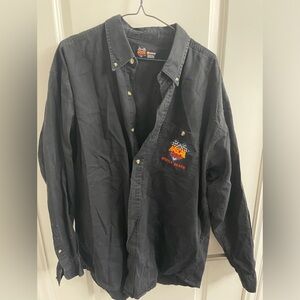 Official Nascar cafe Myrtle beach embroidered black button up